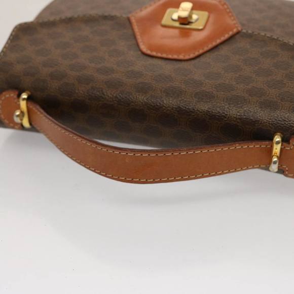 CELINE Macadam Canvas Hand Bag PVC 2way Brown Auth 75809 - Picture 7 of 16